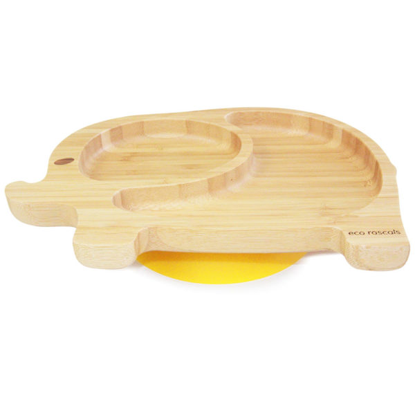tbay-793591118048-eco-rascals-elephant-bamboo-suction-plate-spoon-yellow-15483133170